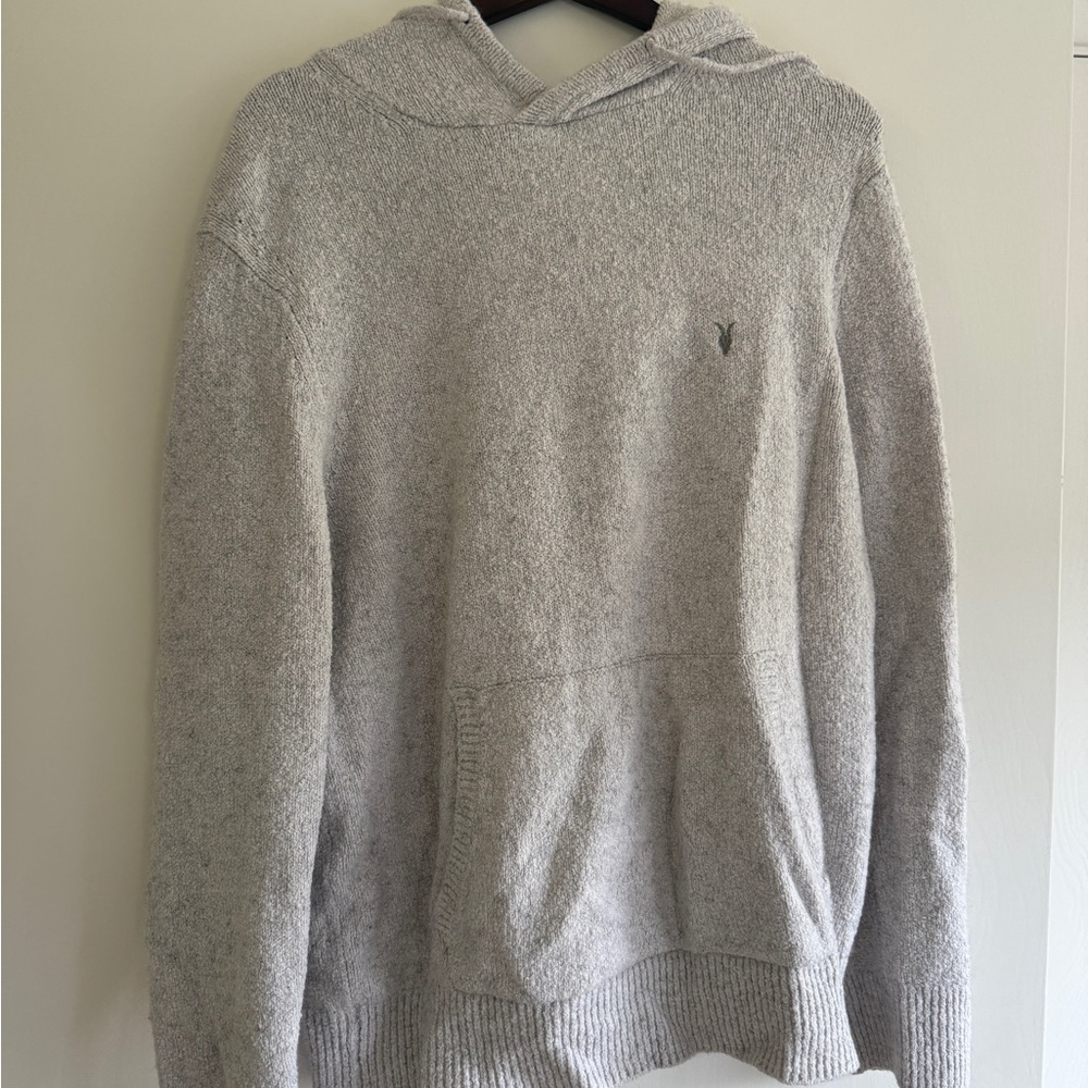All Saints Light Gray Hooded Sweater